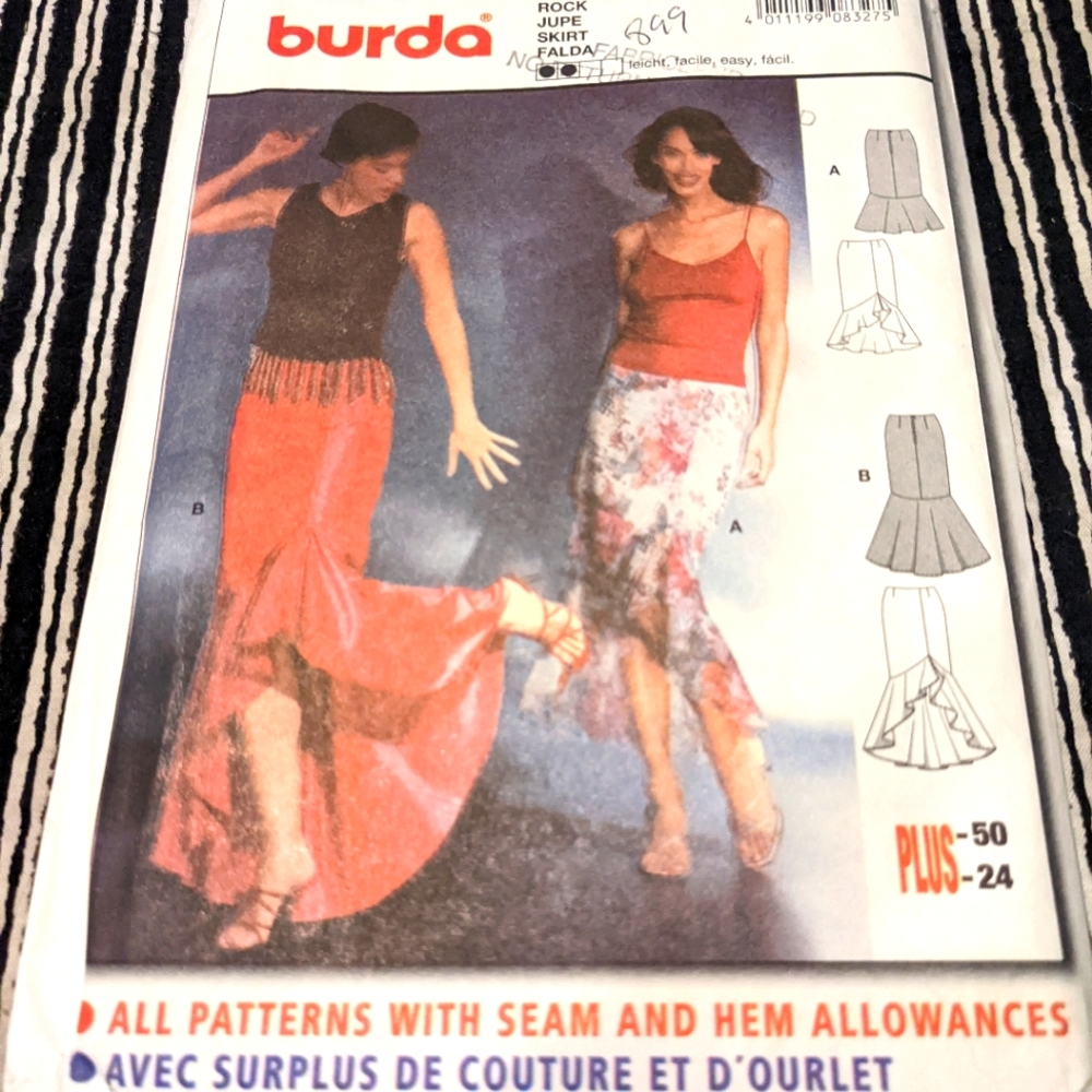 Burda 8327 size 10 12 14 16 18 20 22 24 pattern only